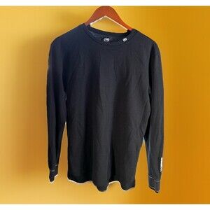 Y2K Ecko Unltd Men's Thermal Shirt Size L Black Long Sleeve Waffle Knit Layer